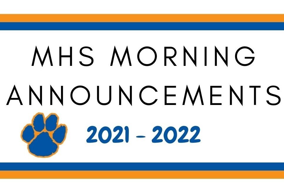 morning announcements graphic