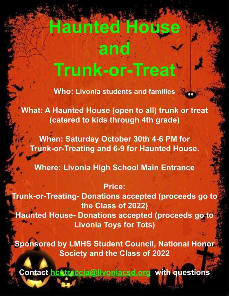 haunted house event flyer