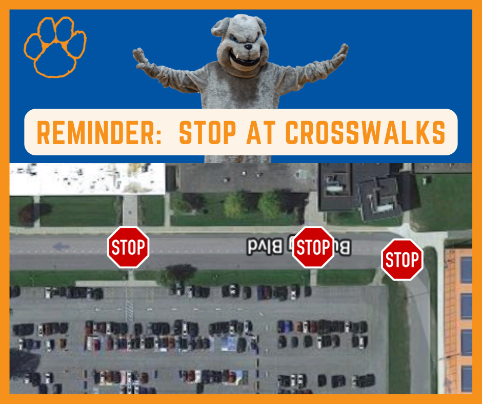 stop at crosswalks
