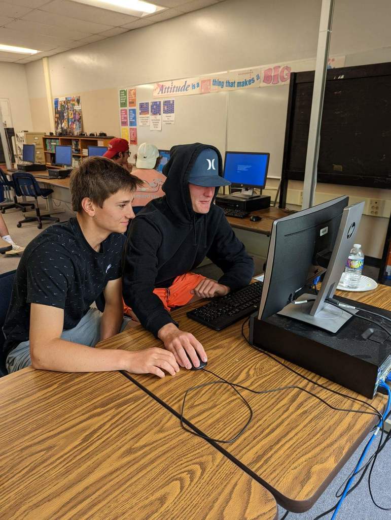 students on computer