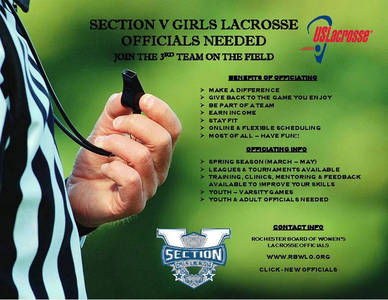 lacrosse officials needed