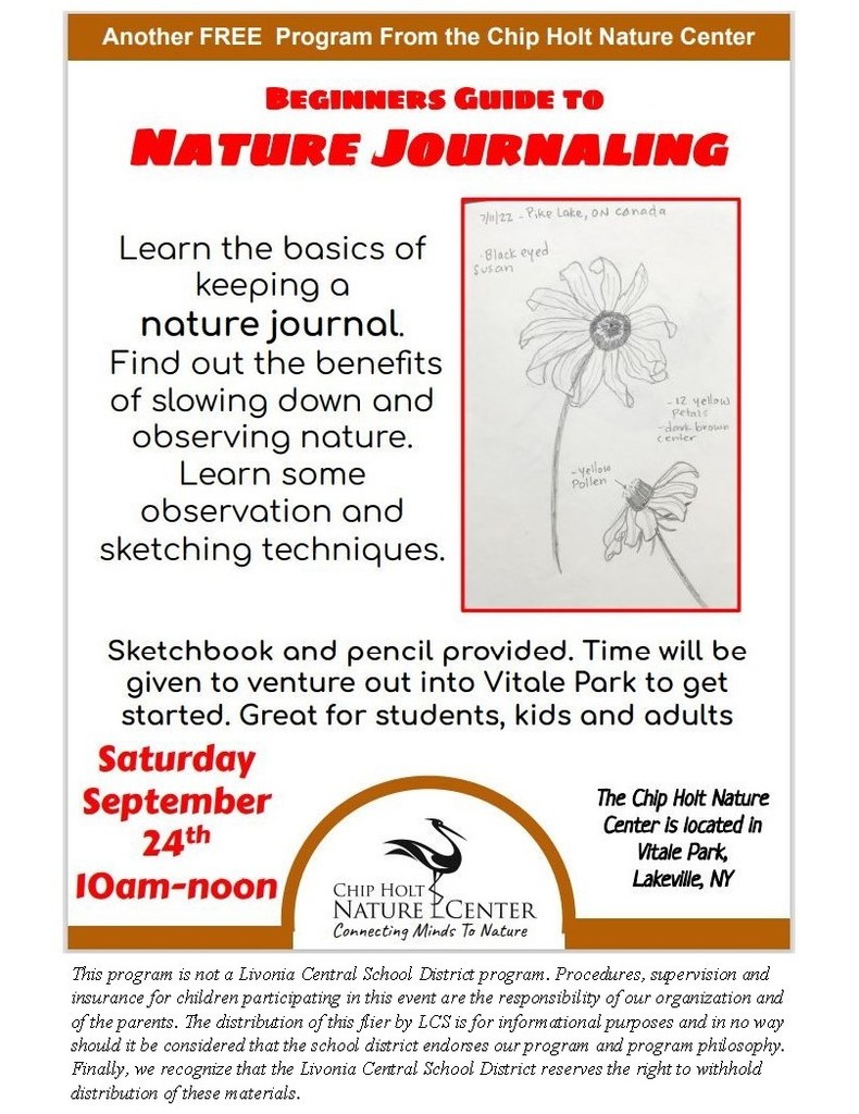 nature journaling flyer