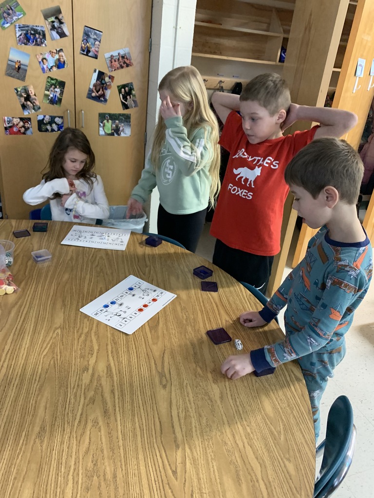 students playing math games