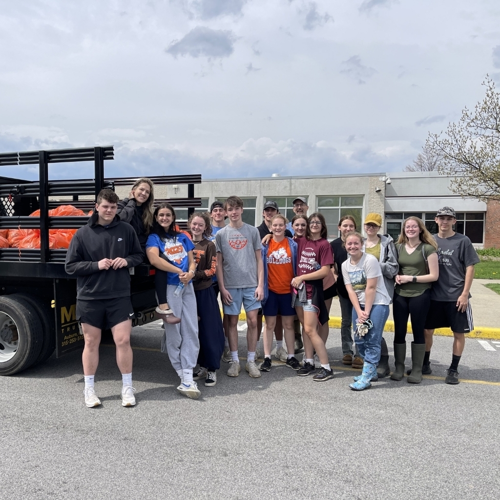 students with truck
