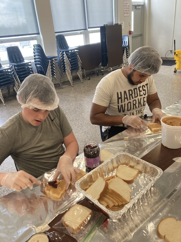 students making sandwiches