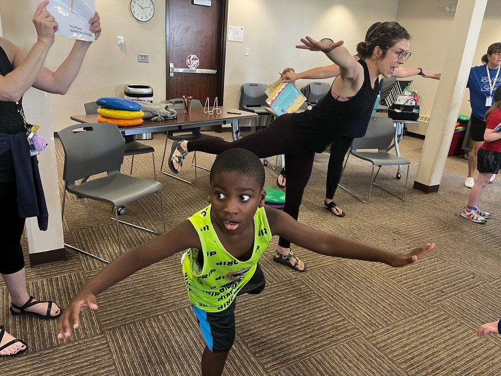 students doing yoga