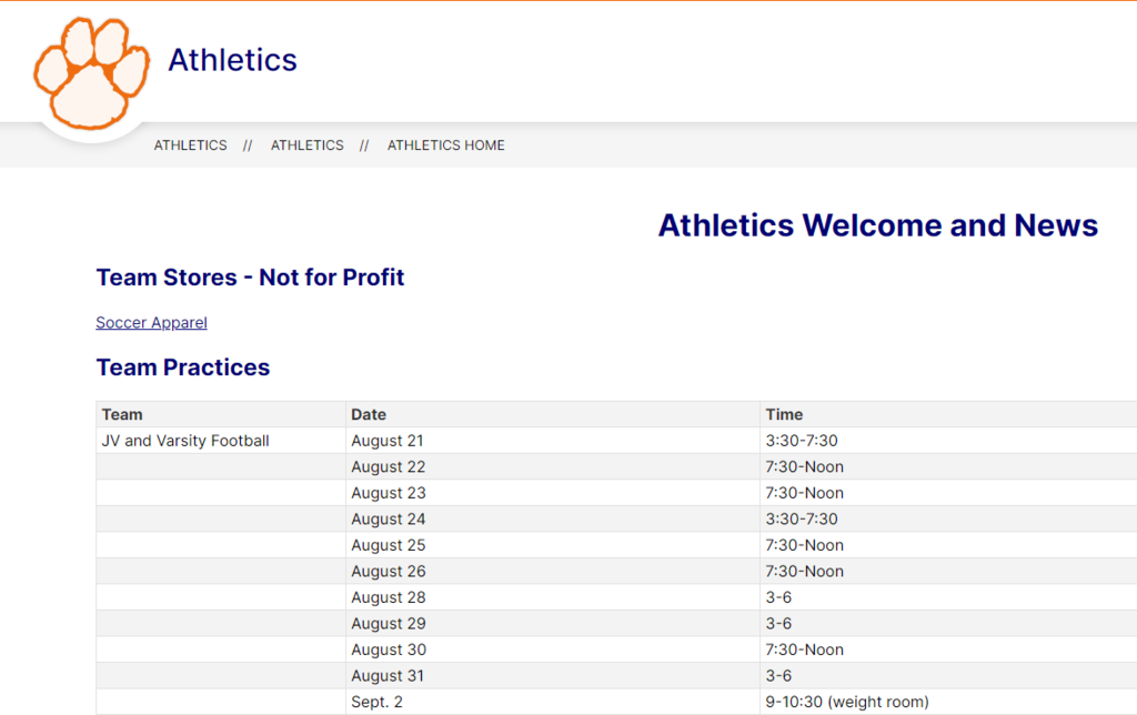 athletics
